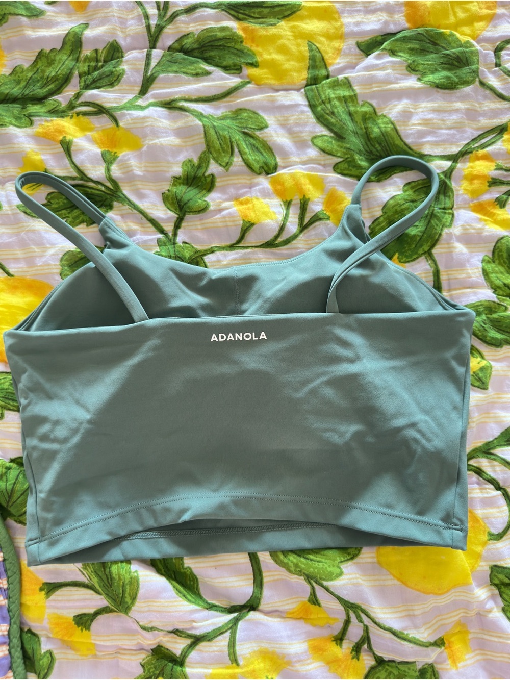 Adanola Sage Green Stretch Bralette with Thin Straps